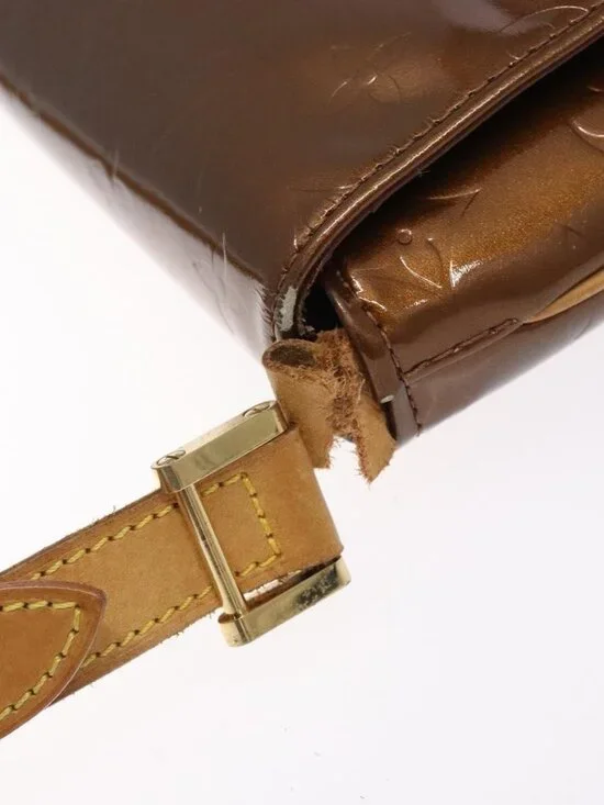 Authentic LOUIS VUITTON Monogram Vernis Thompson Street Bag Bronze M91124 LV - Picture 15 of 16